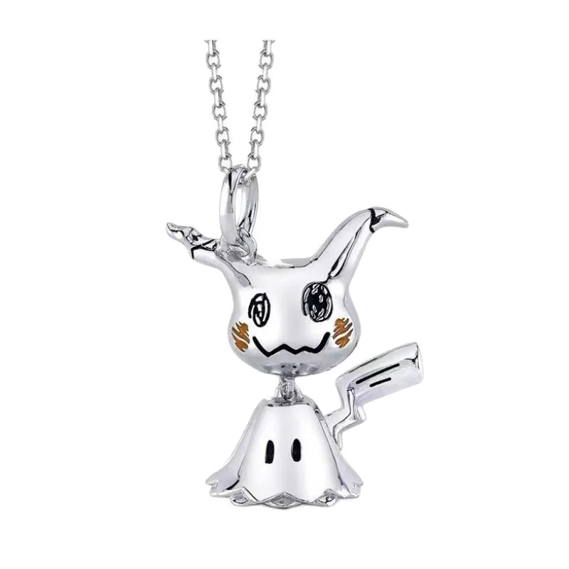 Pokemon Cartoon Necklace Pendant Jewelry Peripheral Mimikyu Charizard Ievee Couple Niche Light Luxury Clothes Accessories Gifts