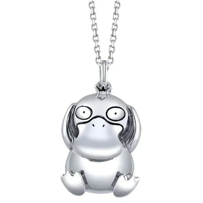 Pokemon Necklace Pendant 925 Silver Cartoon Animation Jewelry Accessories Niche Design Light Luxury Fashion Couple Trend Crafts