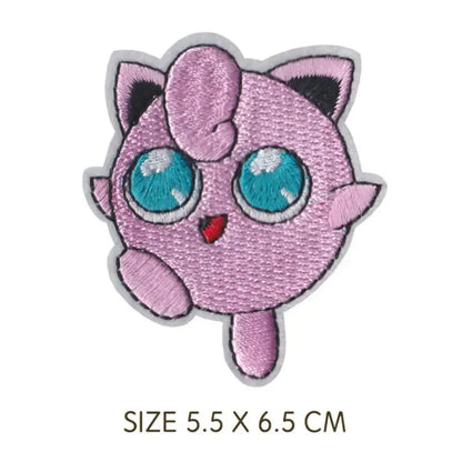 30pcs/set Pikachu Anime Pokemon Cloth Patch Clothes Sticker Sew on Embroidery Patche Applique Iron on Clothing Cartoon DIY Decor
