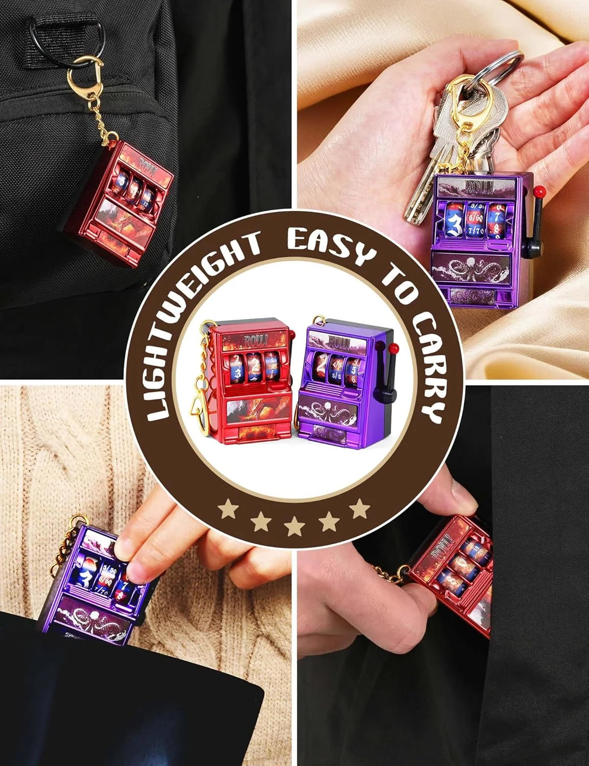 DND Dice Set, Mini Slot Machine Dice for Dungeons and Dragons Role Playing Game, Unique Plastic Dice Suitable for DND Player