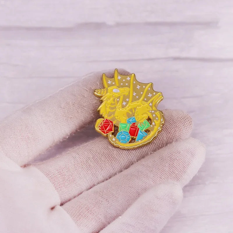 Dungeons - Game Dragons Enamel Brooch Game and Movie Series Same Hat Coat Lapel Pin Badge for Friends Cosplay Jewelry Gifts