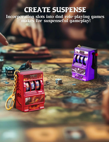 DND Dice Set, Mini Slot Machine Dice for Dungeons and Dragons Role Playing Game, Unique Plastic Dice Suitable for DND Player