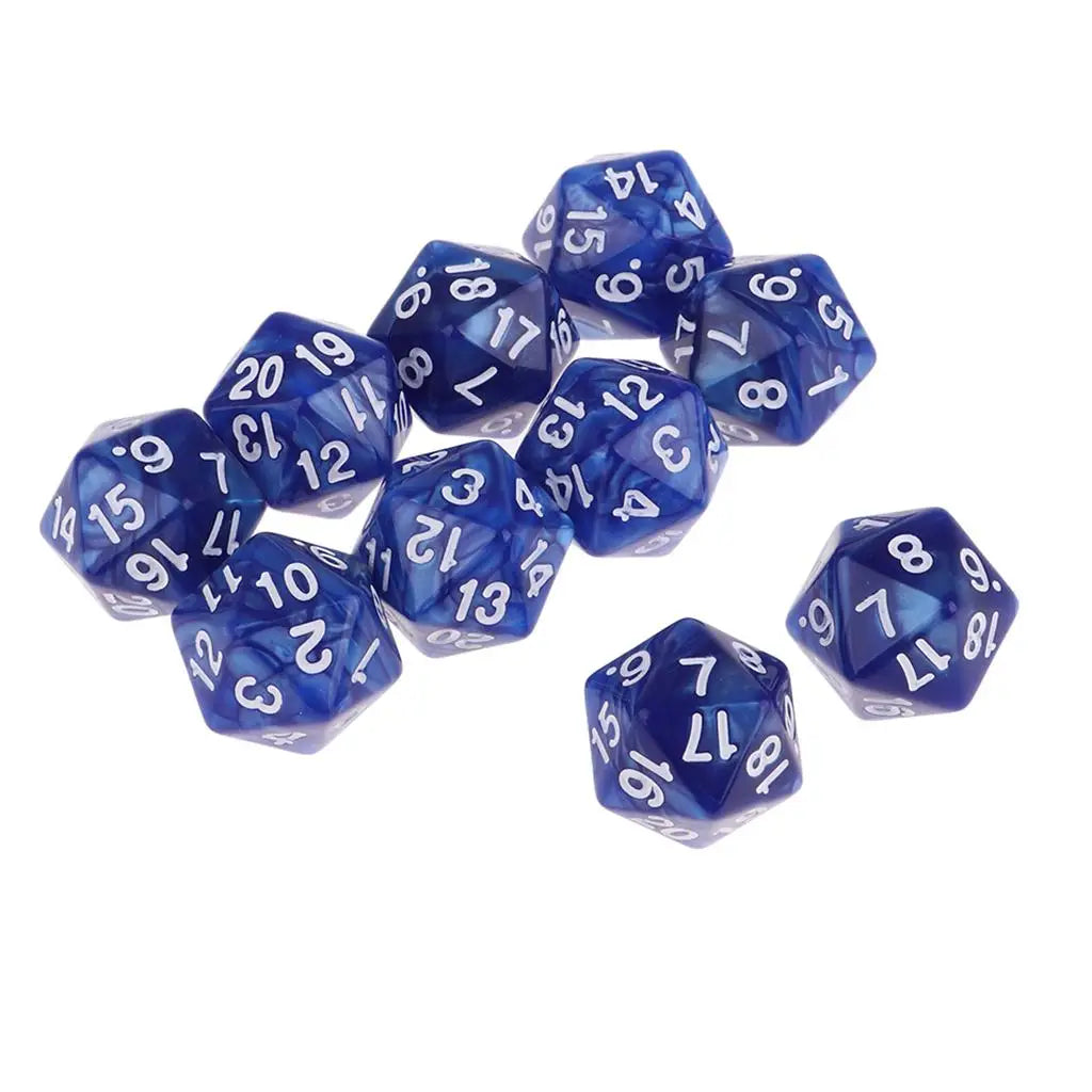 Set/10pcs Twenty Sided  & Dragons RPG Roleplay Game D20