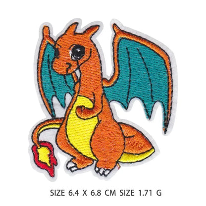 30pcs/set Pikachu Anime Pokemon Cloth Patch Clothes Sticker Sew on Embroidery Patche Applique Iron on Clothing Cartoon DIY Decor