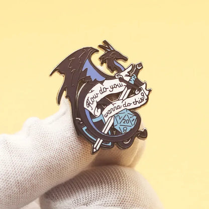 Dungeons - Game Dragons Enamel Brooch Game and Movie Series Same Hat Coat Lapel Pin Badge for Friends Cosplay Jewelry Gifts