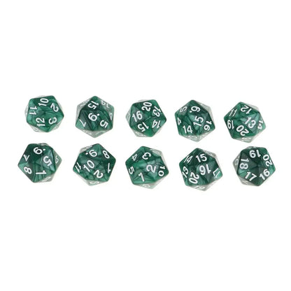 Set/10pcs Twenty Sided  & Dragons RPG Roleplay Game D20