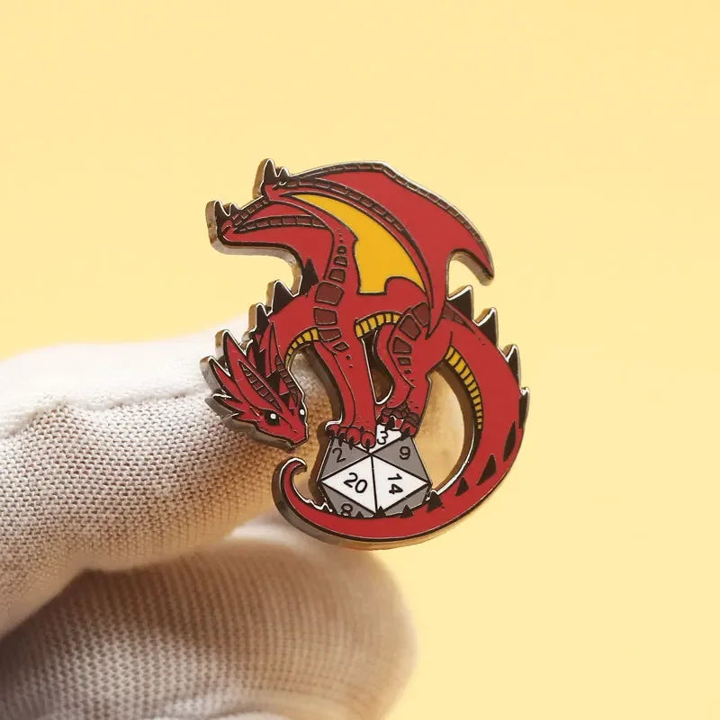 Dungeons - Game Dragons Enamel Brooch Game and Movie Series Same Hat Coat Lapel Pin Badge for Friends Cosplay Jewelry Gifts