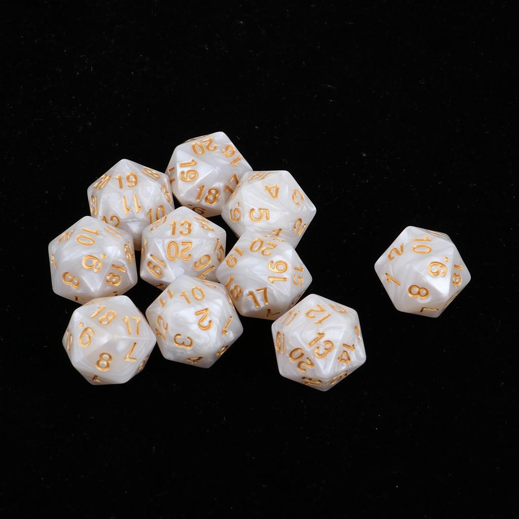 Set/10pcs Twenty Sided  & Dragons RPG Roleplay Game D20