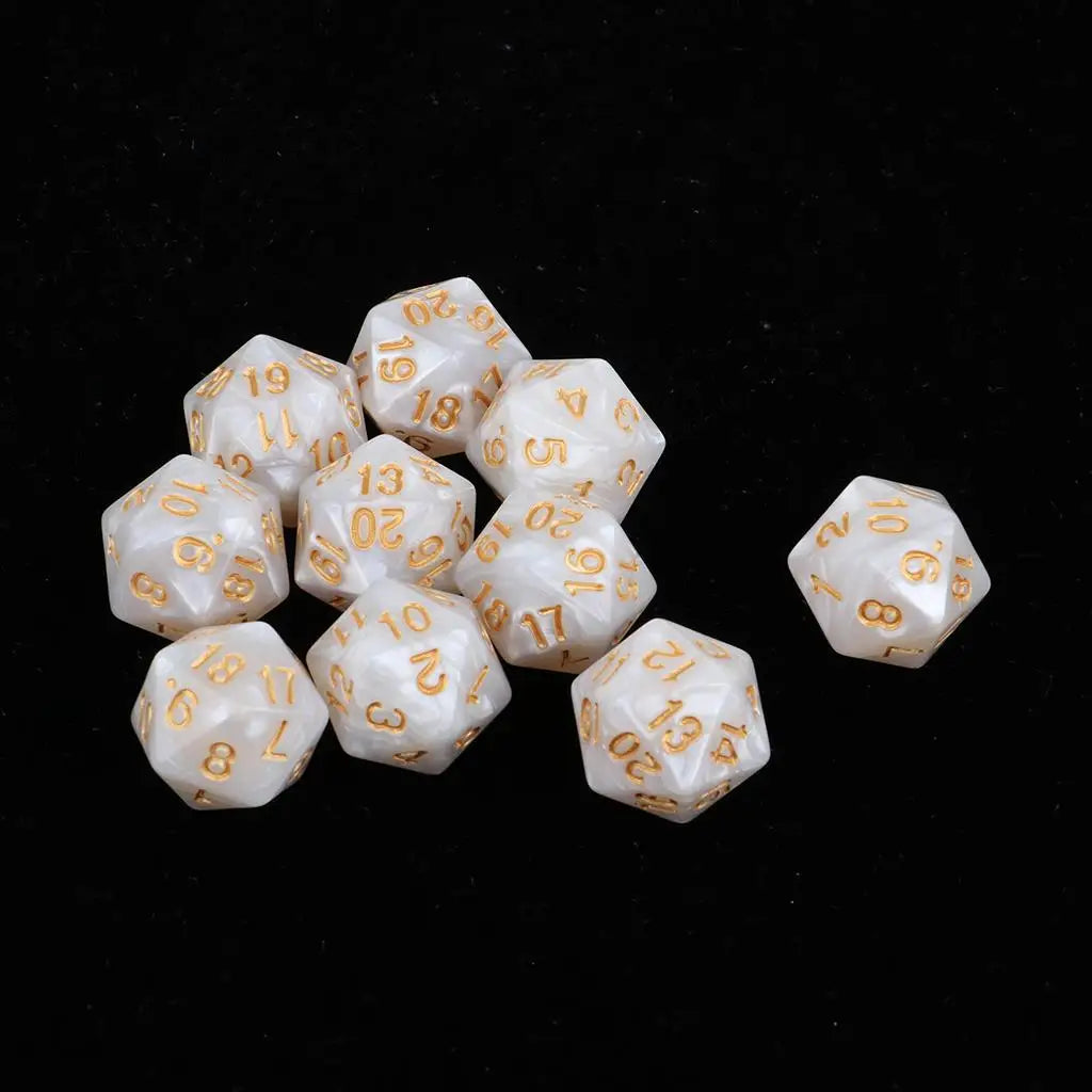 Set/10pcs Twenty Sided  & Dragons RPG Roleplay Game D20