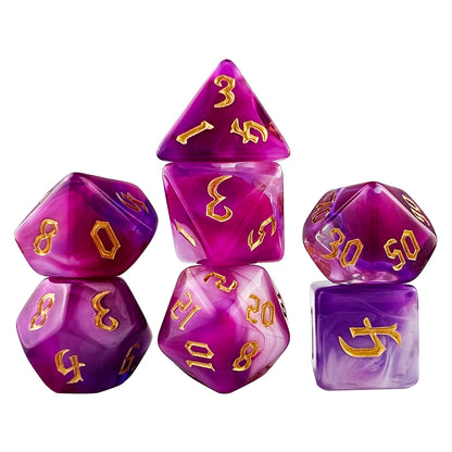 Polyhedral Multi-Color Game Dice 7pcs/set for DNDGame Dungeon Dragons Table Board Roll Playing Games