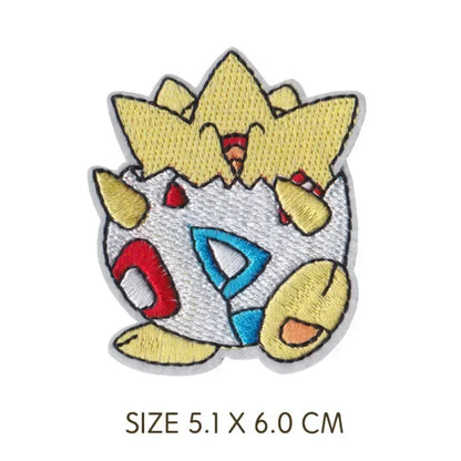 30pcs/set Pikachu Anime Pokemon Cloth Patch Clothes Sticker Sew on Embroidery Patche Applique Iron on Clothing Cartoon DIY Decor